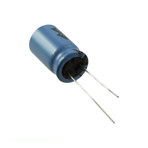 Condensador Original 470 uF UKA1H471MHD de Aluminio con Orificio Pasante, 470UF 20% 50V, Tipo TH Radial - Product Image 1