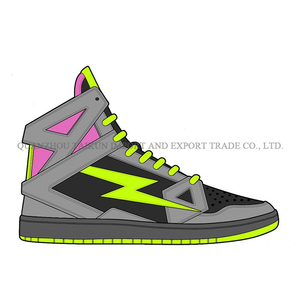 Baskets montantes personnalisées style basket-ball en cuir Chaussures de sport de marque avec bout rond LOGO Fabrication - Product Image 4