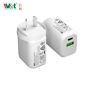 30W A + C Úc Cắm Màu Trắng Điện Thoại Di Động Sạc Nhanh Gan Nhanh Chóng Chargering USB Loại C Nhanh Chóng Tường Du Lịch Power Adapter - Product Image 1