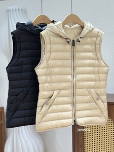 Janveny 2026 Nouvelle Veste Courte d'Hiver pour Femme Ultra Légère en Duvet de <span class=keywords><strong>Canard</strong></span> Blanc, Manteau Ample à Manches Détachables, Parka à Capuche Moelleuse - Product Image 4