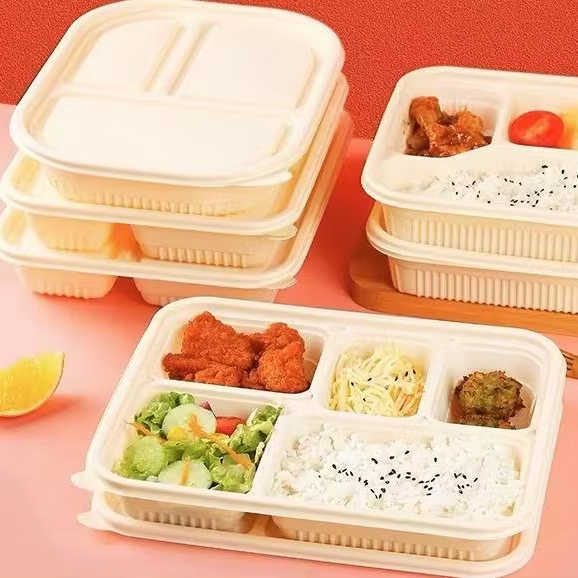 Eco Friendly Multi-Type Cornstarch Food Container Disposable Lunch Box ...