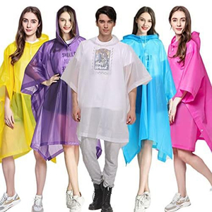 <span class=keywords><strong>Poncho</strong></span> Impermeabile con Cappuccio Personalizzabile, Leggero per Adulti, per Escursionismo e Viaggi all'Aperto - Product Image 2