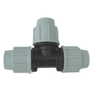 Raccordo a T a 90 gradi Plasson per tubo in polietilene da 50 mm, connettore per irrigazione da giardino - Product Image 1
