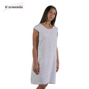 chinese dress ladies dress 62916 100% linen made in Italy – ENJOY. Boutique main image 1