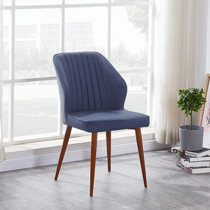 Sillas de comedor modernas de mediados de siglo pata de metal de pintura negra simple para sillas de comedor - Product Image 3