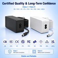 Chargeurs de bureau PowerEric 72W à charge rapide, adaptateurs de charge rapide avec câble rétractable, design pliable