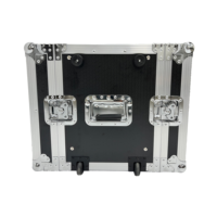 Valise trolley portable 8U sur mesure pour équipement de mixage audio et amplificateur, avec poignée extractible et 2 roues