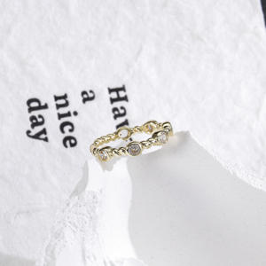 Juego de 9 Anillos Apilables de Diseño Minimalista de Lujo con Zirconia en Forma de Corazón, Joyería Versátil para Uso Diario para Mujer - Product Image 4