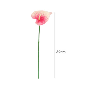 Flores de Anturio Simuladas Rojas, Arreglo Floral Artificial para Decoración del Hogar, Bodas y Accesorios de Fotografía - Product Image 4