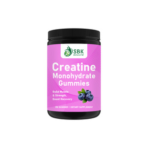 Good Price Blueberry Taste Vegan Creatine Monohydrate Gummies Sport <b>Supplements</b> Halal 5000mg Creatine Gummies Muscle Recovery - Product Image 1