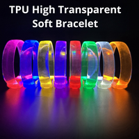 Bracelets lumineux LED avec fermoir Bracelets lumineux dans le noir Neon Rave Accessoires Halloween Birthday Party Favor Night Concerts