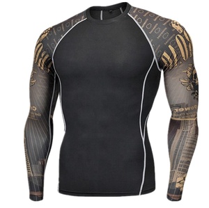 Sublimación camisas de compresión impresas personalizadas, MMA Rash Guards para hombres - Product Image 2
