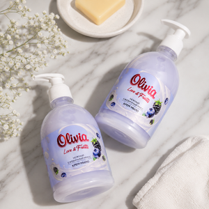 Delicate Blackberry Mousse Moisturizing <b>Liquid</b> Hand Soap with Glycerin and Fruit Extracts 1000 ml Olivia Love & Fruttis - Product Image 2