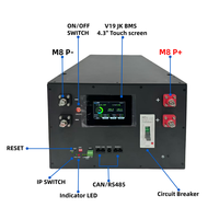 Heymy Energy PL Stock 15kWh 48V 51.2V 280Ah Kits de boîtier DIY avec BMS JK 200A et boîtier de batterie V2 à aérosol extincteur d'incendie
