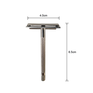 AL-517 бритва ALSHABAB с никелевой ручкой со стальным покрытием, одно лезвие для мужского бритья лица/тела/подмышек - Product Image 2