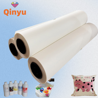 Papier de transfert thermique DTF Qinyu pour impression textile, film PET DTF durable, pelable à chaud/froid, à prix abordable