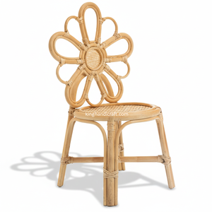 Chaise Enfant en Rotin Moderne Faite à la Main, Sûre pour Hôtels et Fêtes d'Anniversaire, Mobilier Enfant en Osier Naturel pour Décoration d'Événements et Fêtes - Product Image 1