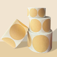 Natürliche braune Kraft runde leere Aufkleber wasserdicht und langlebig für Store Organization Jar und Canning Labels Deckel etiketten