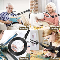Lampe de table grossissante LED disponible en trois couleurs, intensité réglable, idéale pour un travail manuel