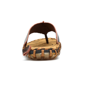 Infradito in Pelle Casual con Logo Personalizzato, Ciabatte da Spiaggia Artigianali per Uomo, <span class=keywords><strong>Sandali</strong></span> <span class=keywords><strong>Marroni</strong></span> - Product Image 4