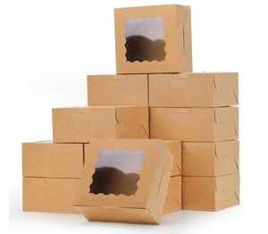 Nâu kraft thư mục cửa sổ phân hủy sinh học Matt cán nhỏ Cookie xử lý Ngày của Cha bánh ngọt sô cô la Macarons cupcakes - Product Image 1