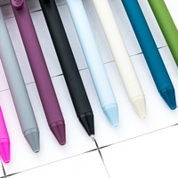 Nouveau stylo gel à pression couleur Morandi 0,5 mm, encre multicolore, papeterie étudiante, stylo promotionnel en plastique avec logo