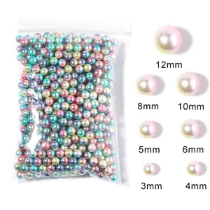 3-12mm No Hole ABS Imitation Pearl Round Plastic Acrylic Spacer Bead for DIY Jewelry Making Findings