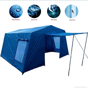 Carpa de Camping para Dos Personas, Aislamiento Térmico, Resistente a la Lluvia, Estructura de Acero Familiar, Impermeable, para 6-8 Personas, Cuatro Estaciones, 10320 - Product Image 4