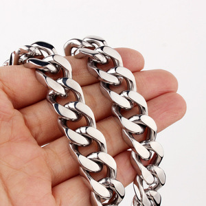 Collares de Acero Inoxidable Plateado al por Mayor para Hombre, Cadena Cubana Moderna, Cadena de Eslabones Geométricos, Joyería Masculina - Product Image 3