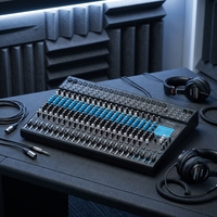 Console de mixage audio professionnelle 24 canaux avec interface USB intégrée pour studio d'enregistrement et diffusion en direct