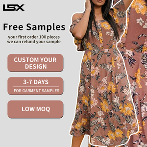 فستان صيفي نسائي مخصص 100% كتان، فضفاض وكبير الحجم، مريح وقابل للتنفس، بأكمام قصيرة، مناسب للحفلات والشاطئ - Product Image 1