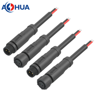 Fil électrique de cloison ODM OEM M8 2pin 3A 12V connecteur de prise étanche sur moulage fabricant de Shenzhen