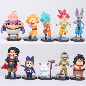 Set de 10 unidades de figuras de Son Goku, <span class=keywords><strong>Vegeta</strong></span>, Beerus, <span class=keywords><strong>Majin</strong></span>, Buu, Dragon, Anime, modelos de 7 a 11cm, 2 estilos - Product Image 2