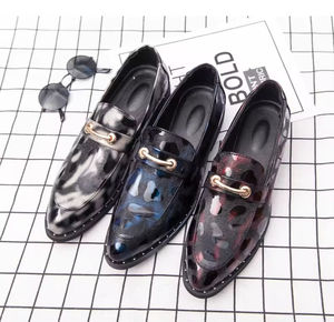 Luxurious Quality Italian-style Formal Wear Men's Genuine Leather Camouflage Steel Toe Slip-On Oxford Handcrafted <b>Shoes</b> Autumn - Product Image 5
