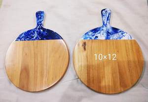 Vente en gros de bloc à découper en bois pentagone planche à fromage de travail en résine pour la cuisine à domicile pour la coupe du bois en Inde - Product Image 3