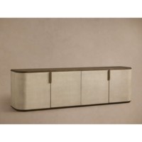 Buffet moderne incurvé à 4 portes en shagreen
