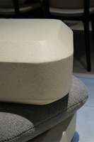 Chaise pivotante multifonctionnelle à rotation 360° avec texture pierre, tabouret de salon moderne à 3 niveaux pivotant
