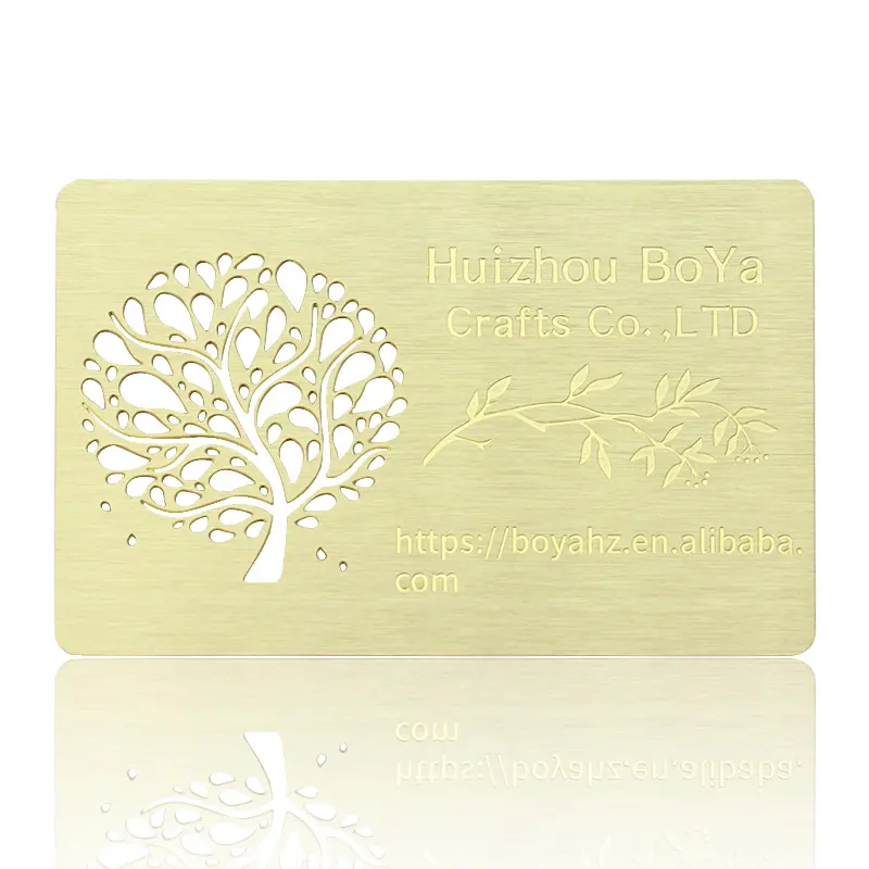 Custom Stainless Steel Metal Luxury Visiting gold Card 24k Gold Vip Member Laser Engraving Metal blank Business Card with Logo