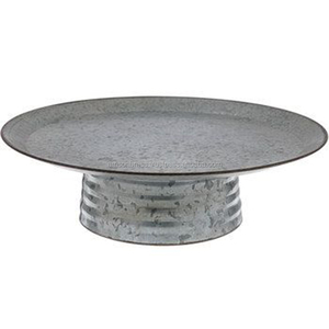 Galvanizado en relieve acanalado diseño pastel soporte postre Metal pastel soporte decorativo pastel soporte fabricante - Product Image 2