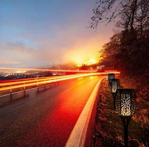 Lámpara de pie de patio de latón Vintage, bolardo de luz solar impermeable para jardín para Villa, césped, patio, pasarela - Product Image 2