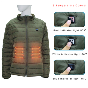 Custom Olive Green Hunting 5V Warming <strong>Smart</strong> Heating Windproof <strong>Mens</strong> 5 Zones USB Winter Heated <strong>Jacket</strong> <strong>Mens</strong> - Product Image 3