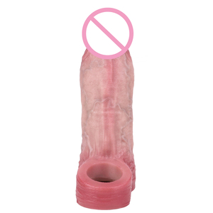 ペニス延長男袖再利用可能ペニス拡大遅延コンドーム男性用 - Product Image 5