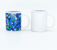 Mug en céramique de 3 oz avec revêtement par sublimation, tasse personnalisée avec logo pour café, hôtel, restaurant, vente en gros, publicité, tasse à eau