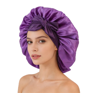 Gorro de Dormir de Poliéster de Doble Capa, Ajustable, de Lujo, Personalizable y Reutilizable, con Banda para Atar, Venta al Por Mayor - Product Image 3
