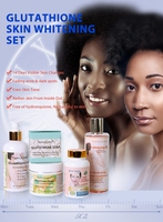 Ensemble Éclaircissant Naturel pour le Visage Produits de Soin Kits Étiquette Privée Vente en Gros Kit de Blanchiment Éclaircissant pour la Peau au Glutathion