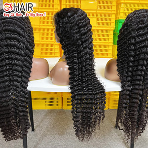 Perruques bouclées birmanes de 14 à 40 pouces, cheveux humains vierges, <span class=keywords><strong>afro</strong></span> crépus bouclés, transparentes pour perruque Lace Front, avec baby hair, sans colle, petit bonnet - Product Image 3