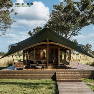 Spacious 156sqm Luxury Glamping <strong>Tent</strong> with Integrated Bathroom High-Quality Waterproof Canvas Structure - Product Image 1
