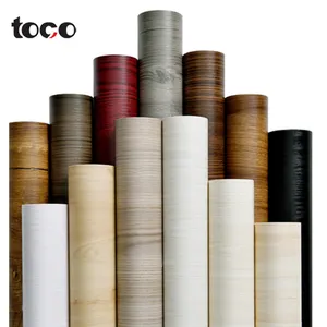 TOCO mutfak dolabı ahşap zemin yaratıcı duvar kağıdı ev dekoratif mobilya lamine PVC film döşeme