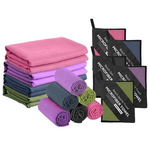 Serviette de plage en polyester douce et confortable, grande taille, avec fermeture éclair, tapis de yoga, très absorbante, séchage rapide, pour le sport - Product Image 1