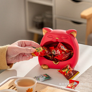 ที่เก็บกุญแจรูปแมวนำโชค ดีไซน์การ์ตูน ทำจากเรซิ่นสังเคราะห์ ของตกแต่งโต๊ะทำงาน ของขวัญสำหรับห้องนั่งเล่น - Product Image 4